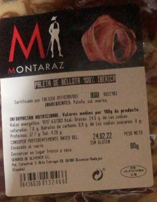 Paleta bellota 100% iberica