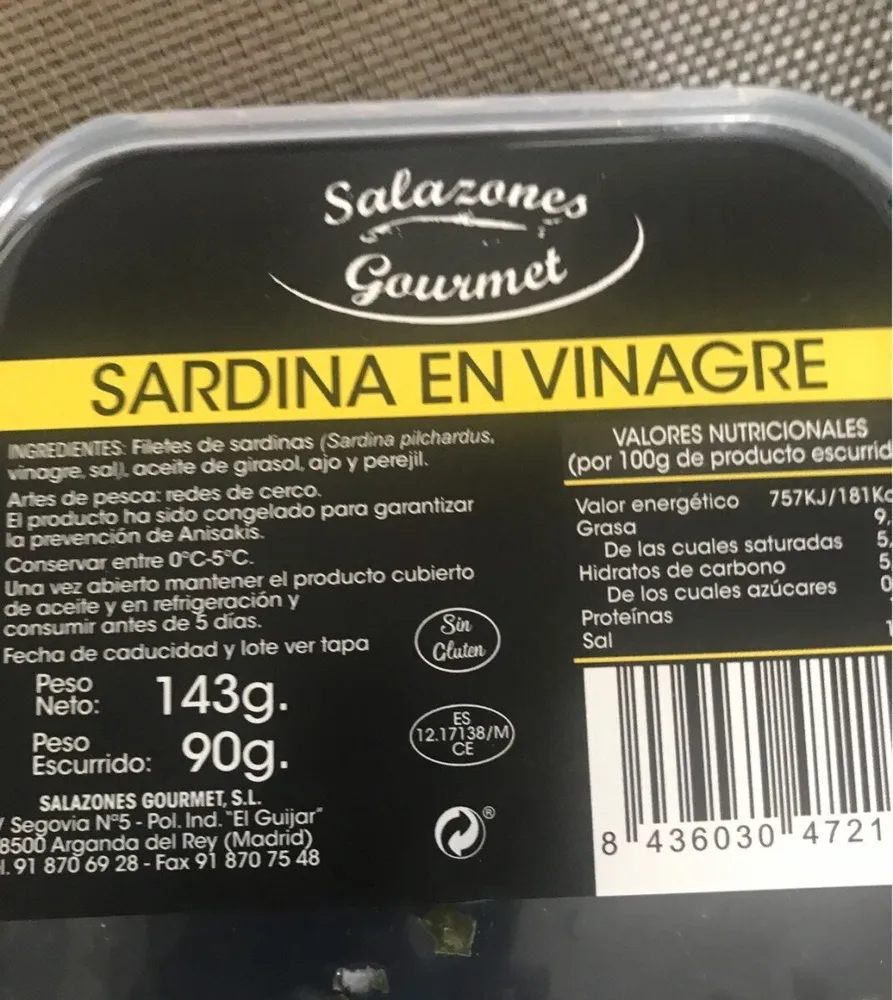 Sardinas en vinagre