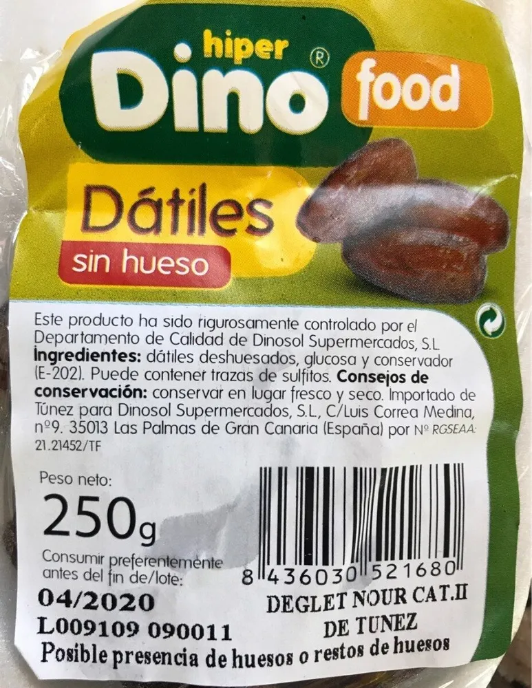 Datiles sin hueso