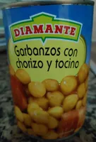 garbanzos con tocino y chorizo
