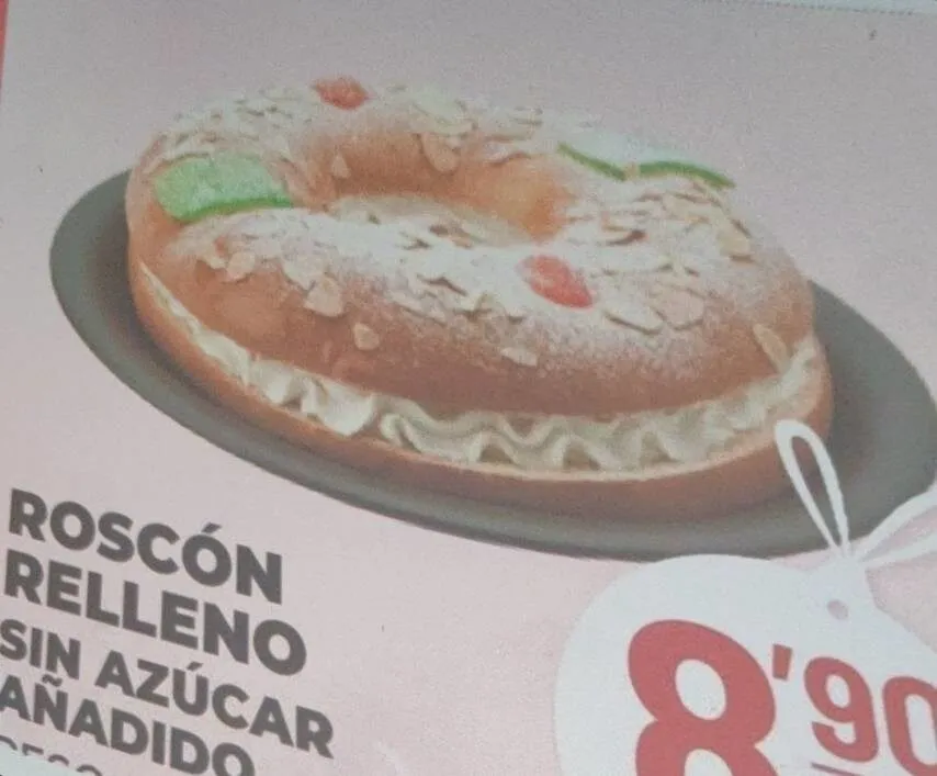 Roscón de reyes sin azúcares añadidos