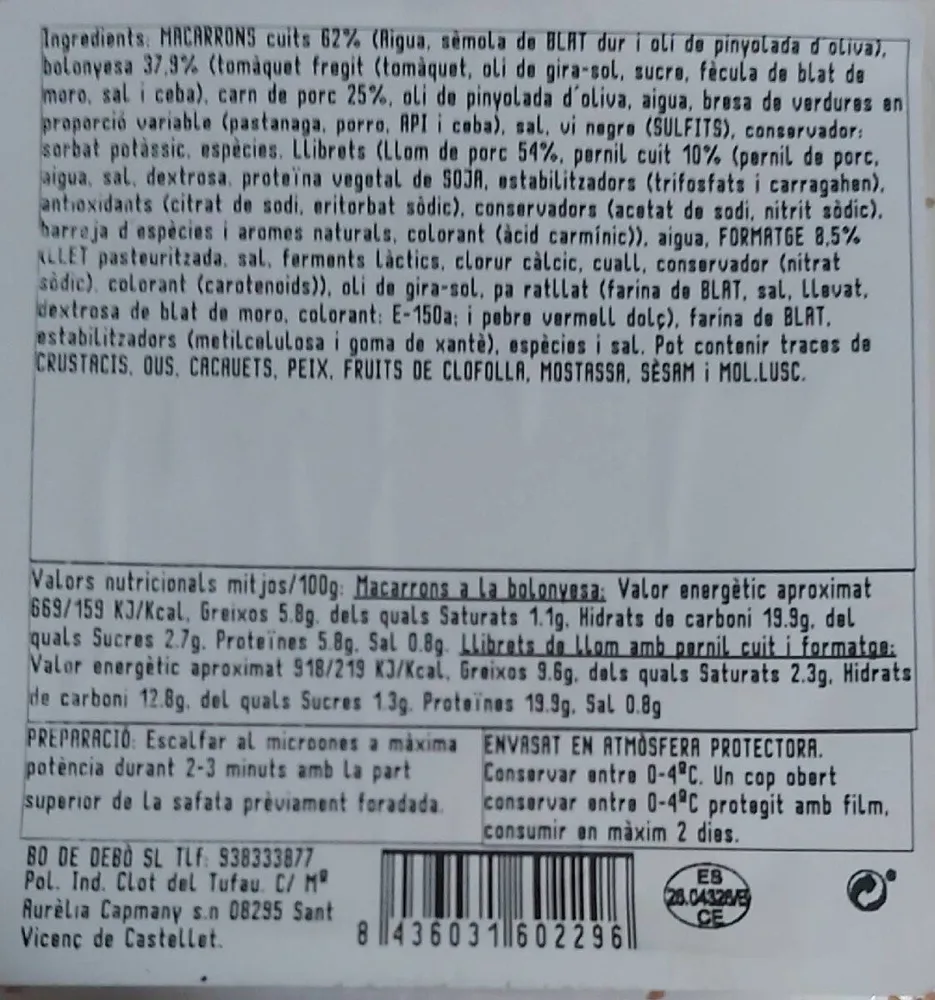 Macarrones a la boloñesa