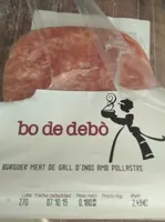 Burguer meat de gall d'indi amb pollastre