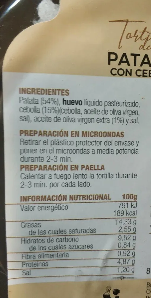 Tortilla de Patatas con cebolla