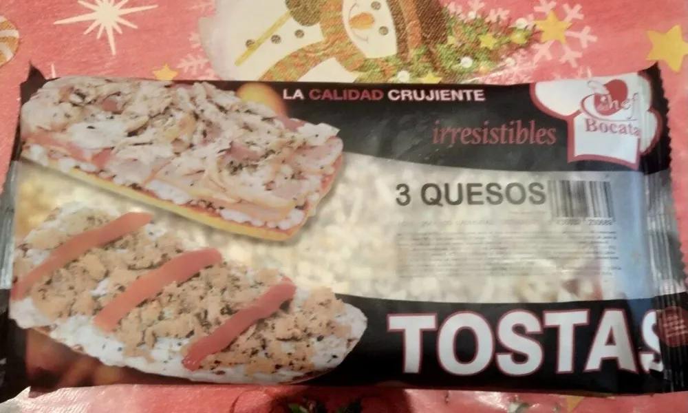 Tostas 3 quesos