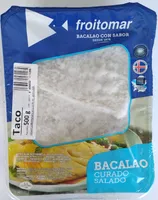 Taco. Bacalao curado salado