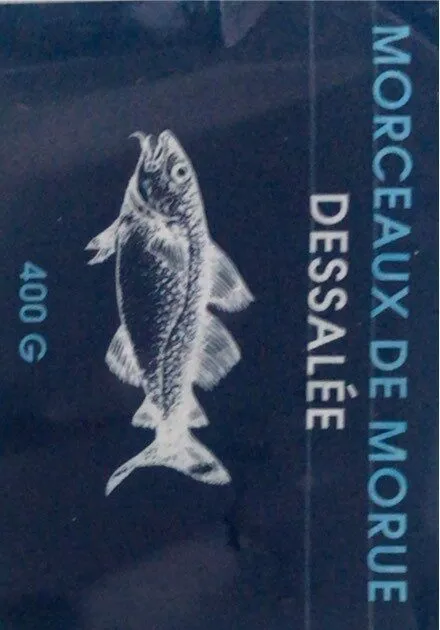 Morceaux de morue dessalé