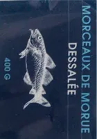 Morceaux de morue dessalé