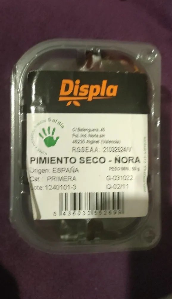 Pimiento seco ñoras