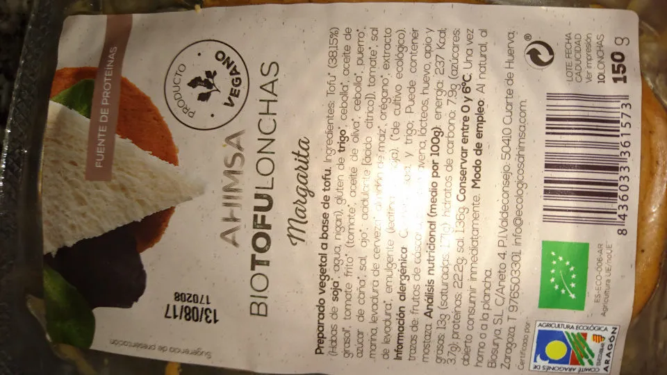 Biotofu lonchas