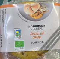 Bio burguer vegetal seitán al curry