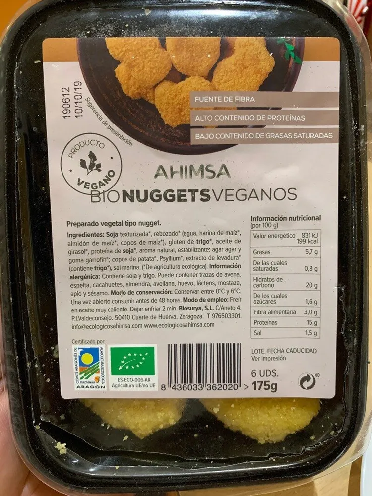 Bio nuggets veganos