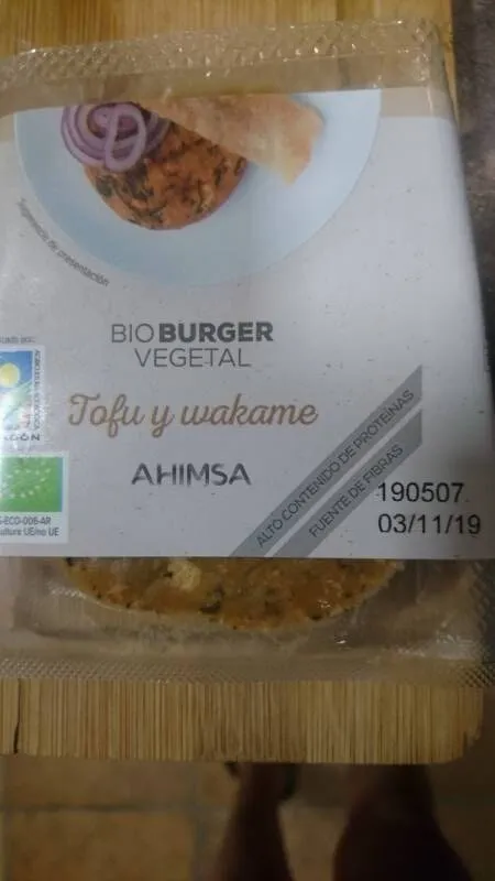 Hamburguesa Tofu Algas Bio 150 G Ahimsa