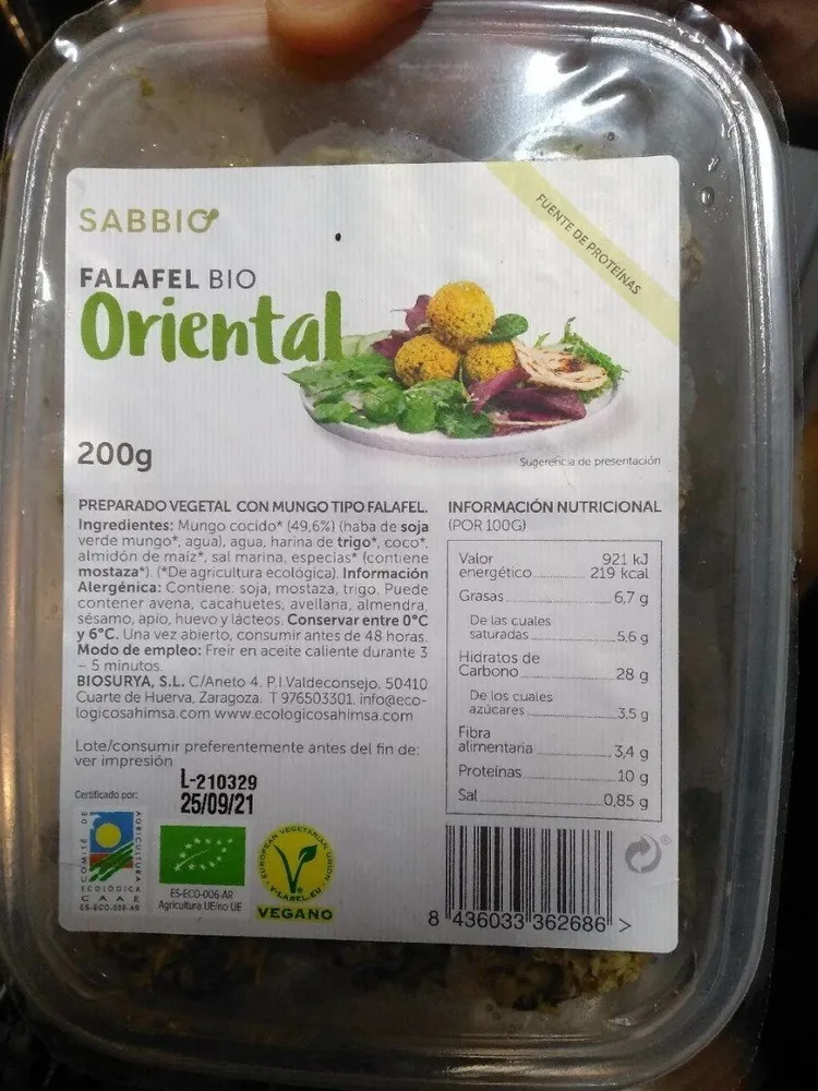 Falafel Bio Oriental