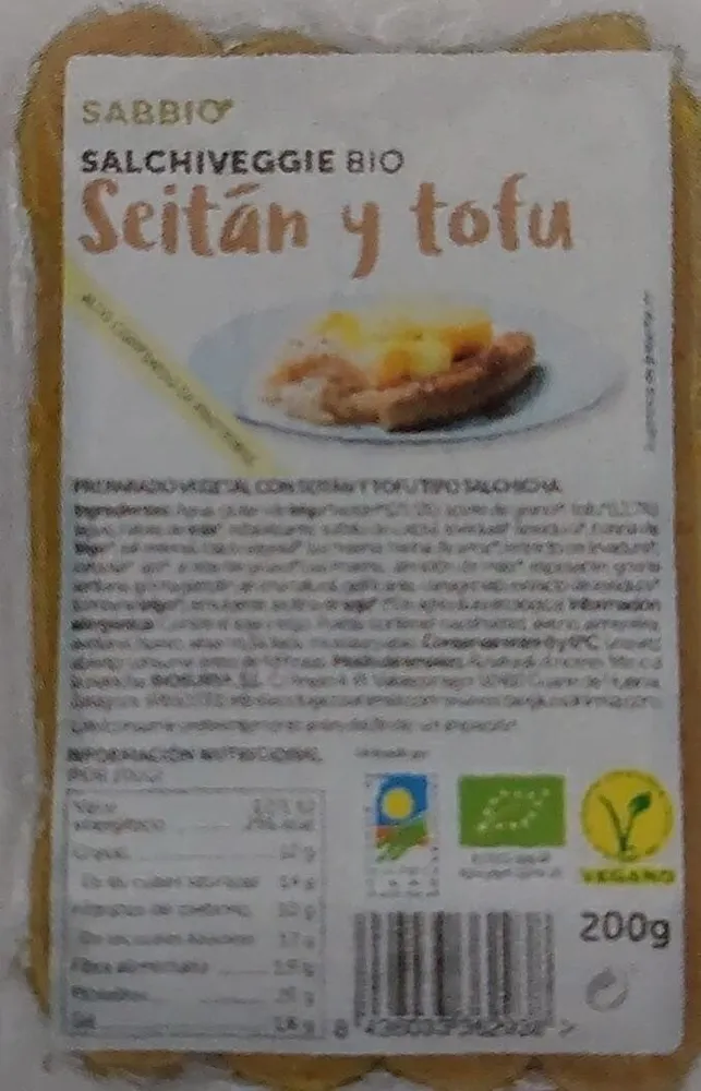 Salchiveggie Seitán y Tofu