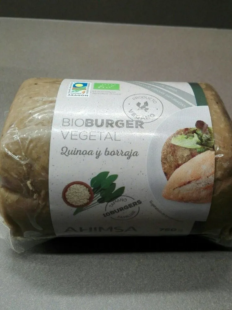 Bio burger vegetal quinoa y borraja