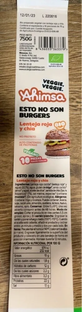 Preparado hamburguesas veganas