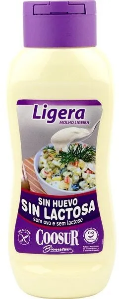Salsa ligera sin huevo y sin lactosa