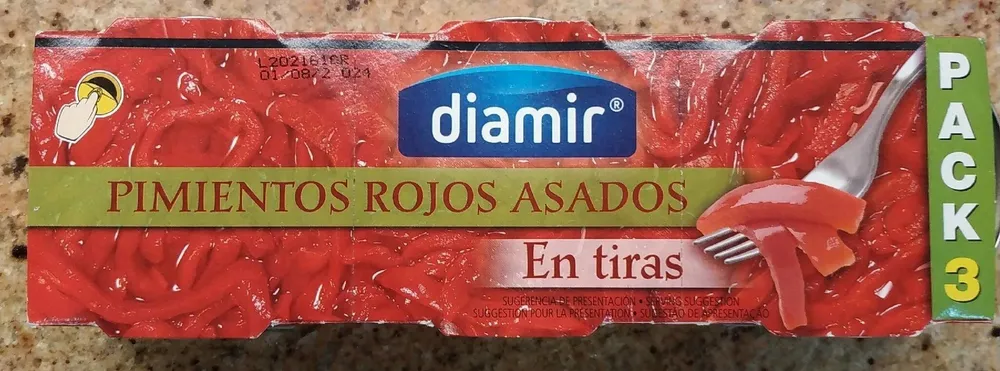 Pimientos rojos asados en tiras