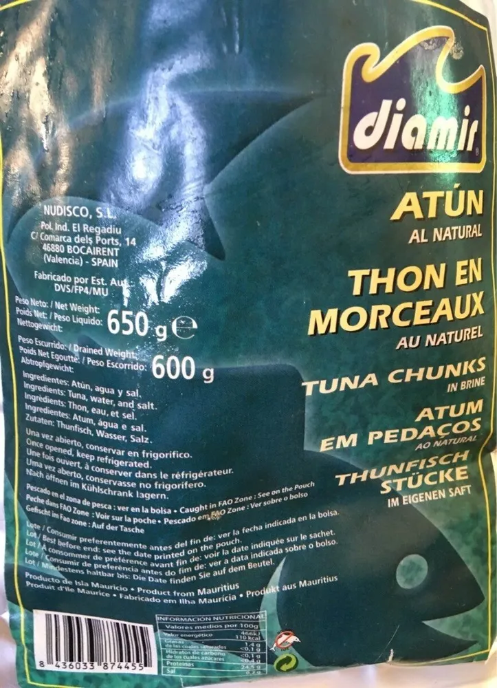 Thon en morceaux au naturel