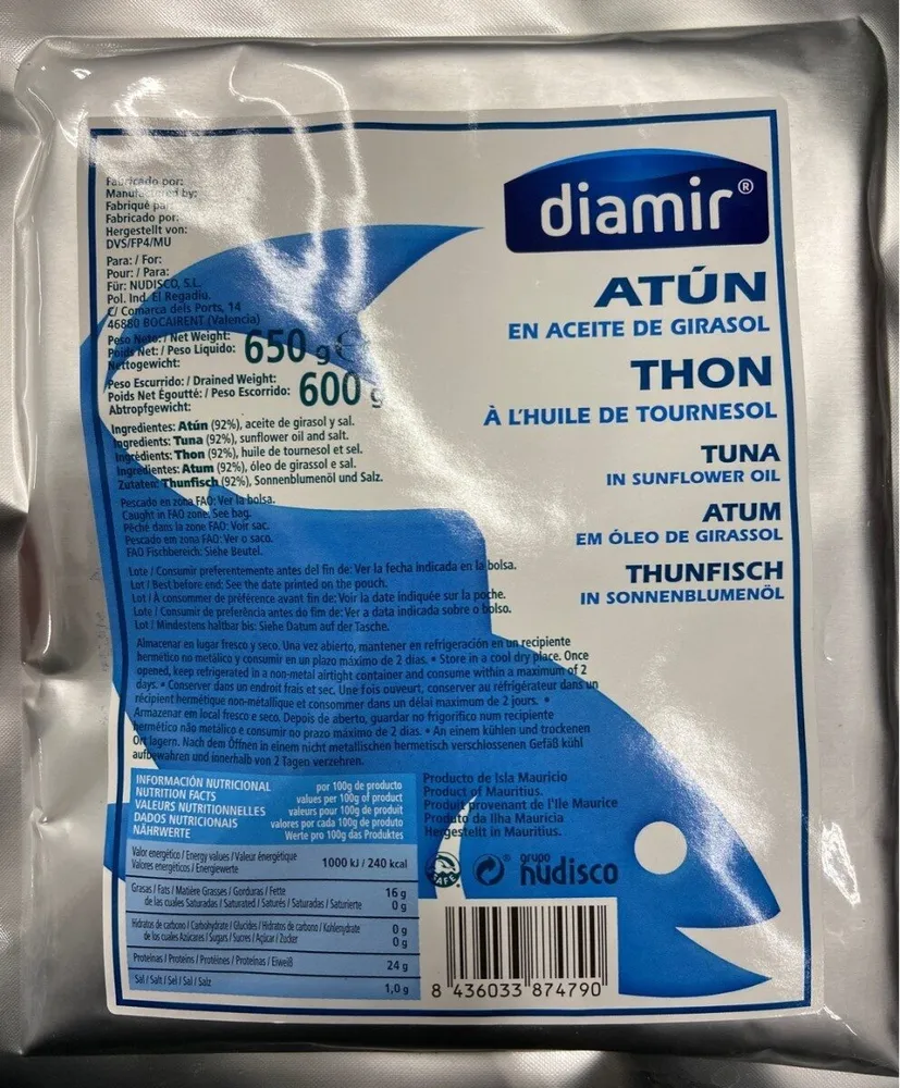 Atun en aceite de girasol