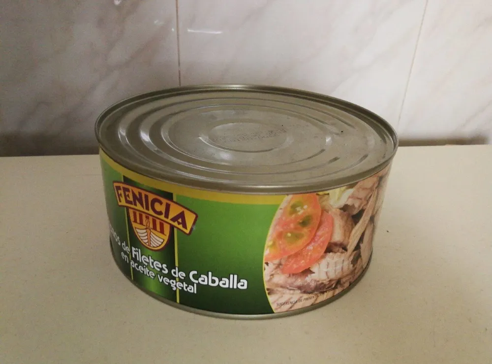 Trozos de filetes de caballa