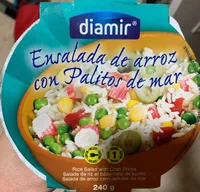 Ensalada de arroz con palitos de mar