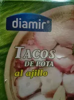 Tacos de pota al ajillo
