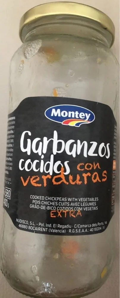 Garbanzos cocidos con verdura
