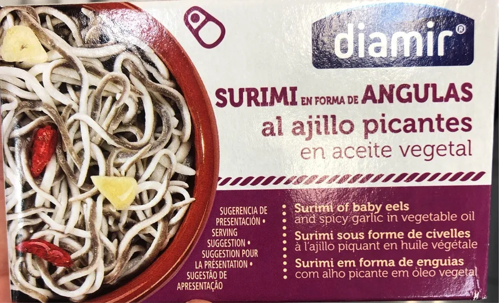 Surimi en forma de amguilas