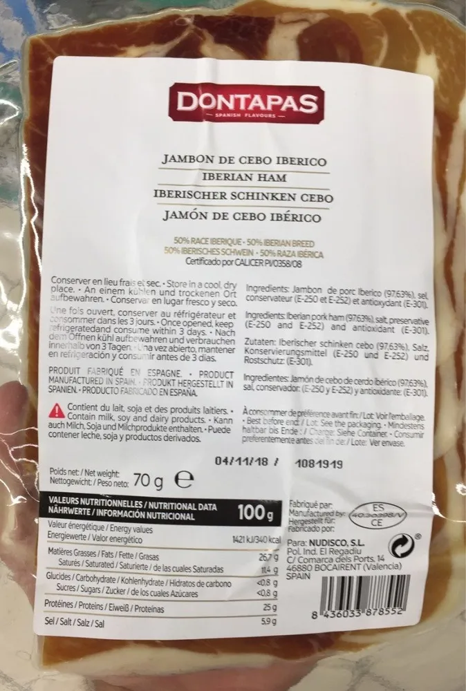 Jambon de cebo iberico