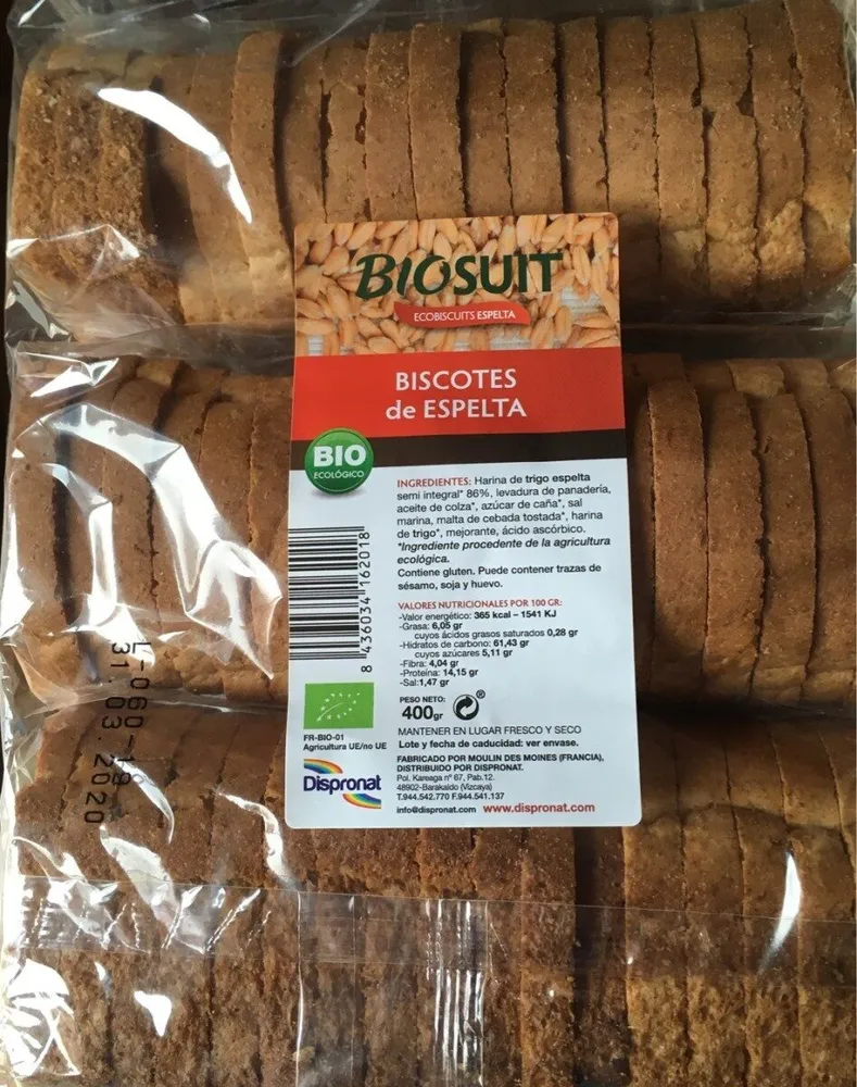 Biscotes de espelta