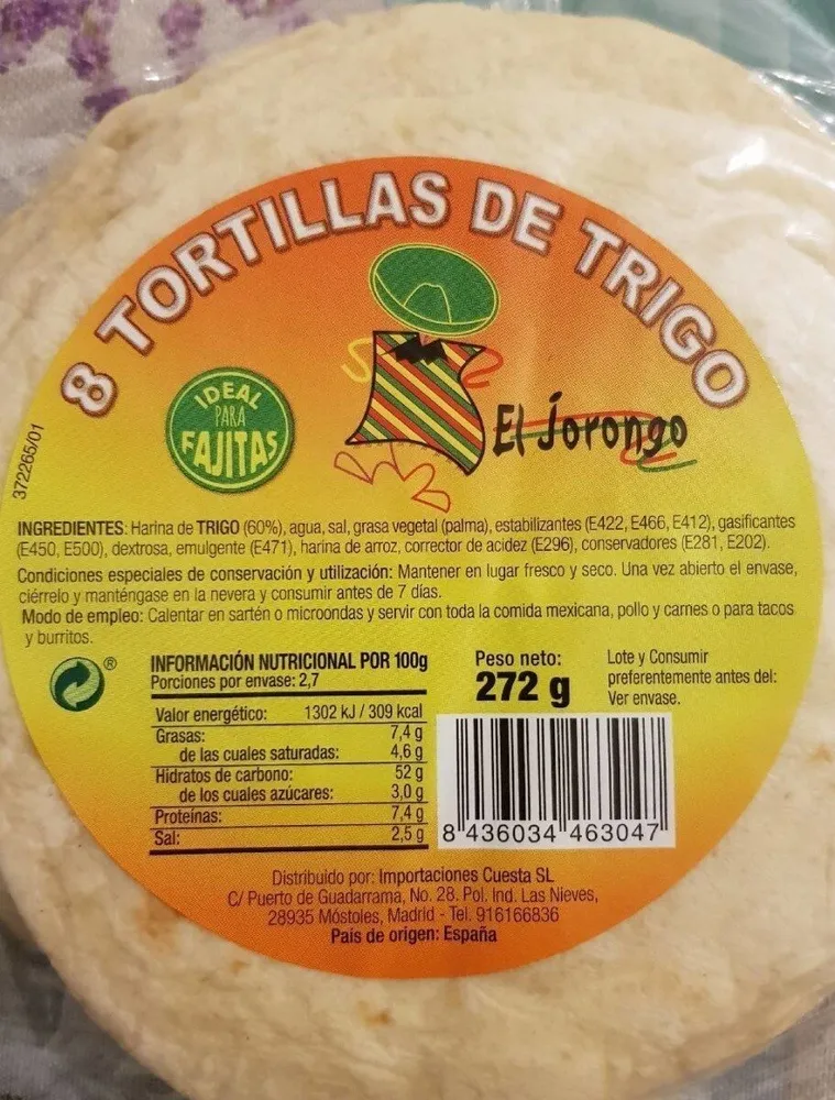 8 Tortillas de Trigo