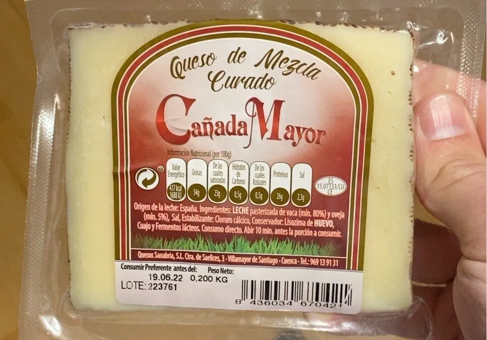 Queso de mezcla curado