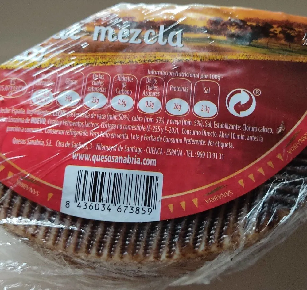 Queso mezcla curado