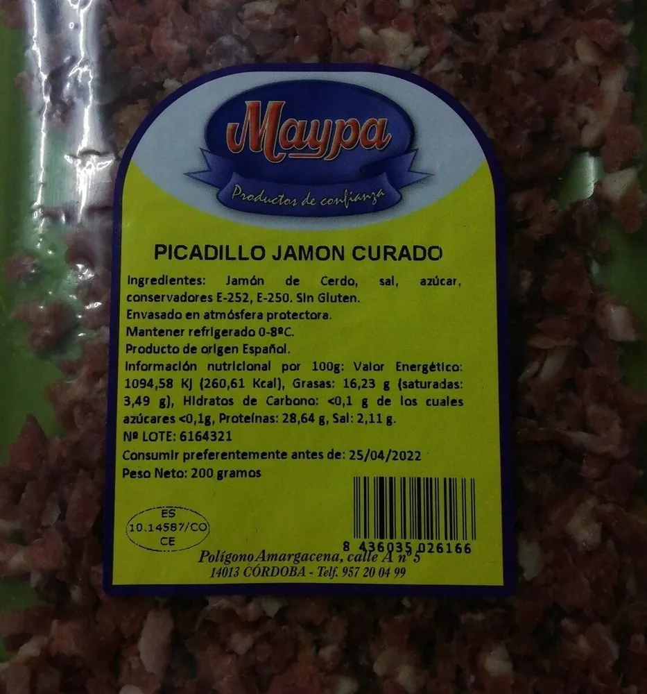 Picadillo de jamón curado