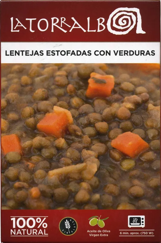 Lentejas estofadas con verduras