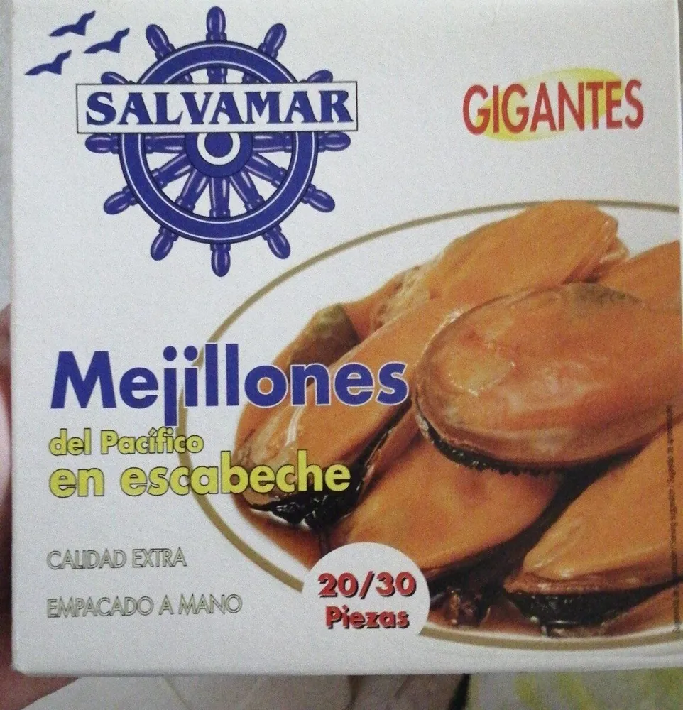 Mejillones del pacífico en escabeche