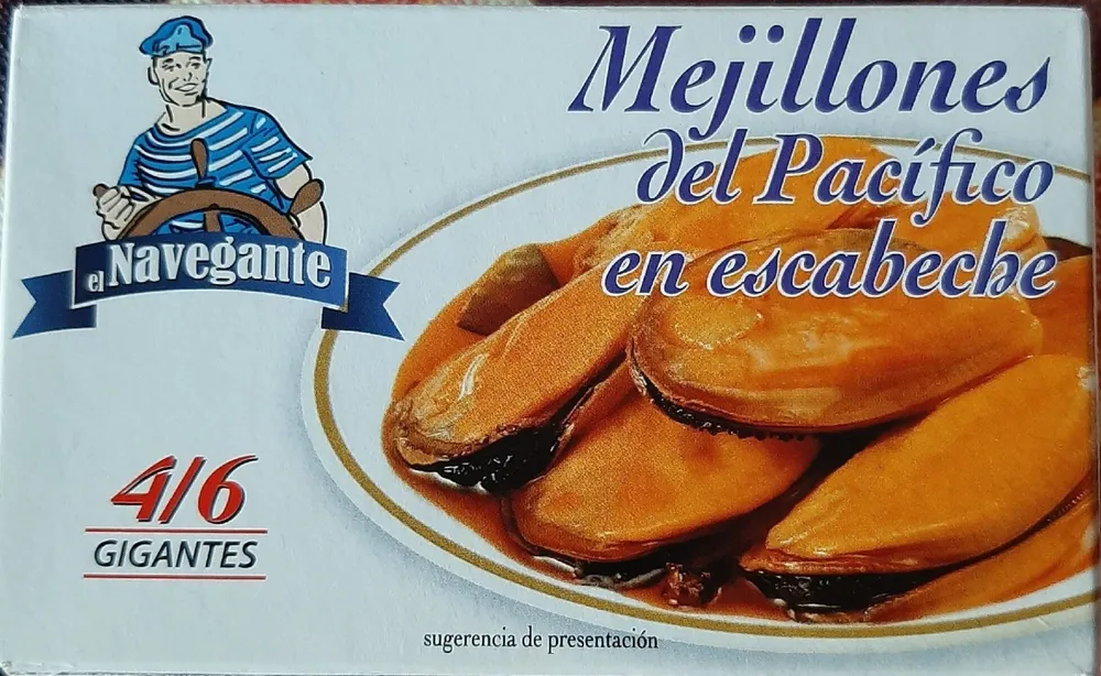 Mejillones del Pacífico en escabeche
