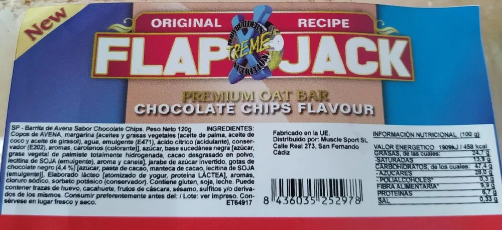 Flapjack chocolate chips