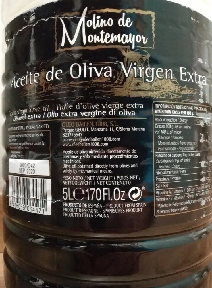 Aceite de oliva virgen extra