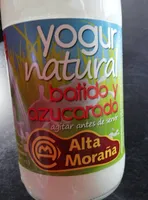 Yogur natural batido azucarado