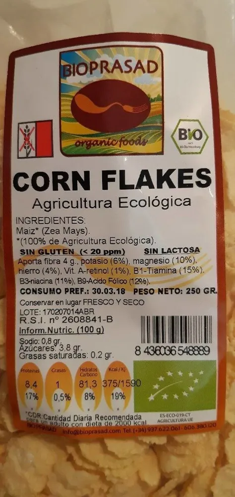 Corn Flakes agricultura ecológica
