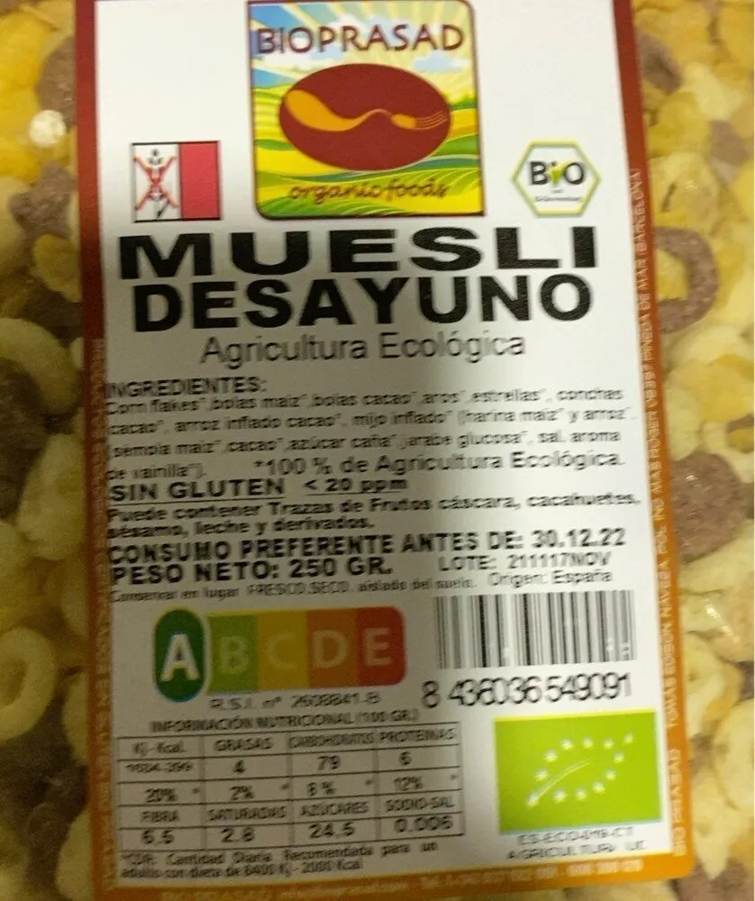 Muesli desayuno