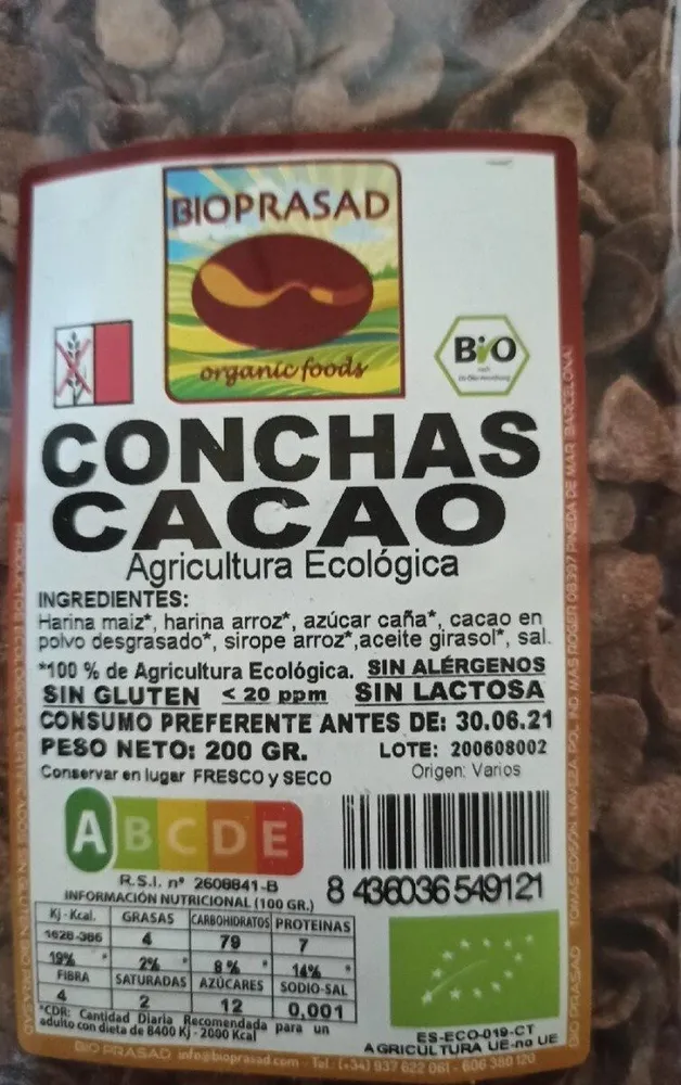 Conchas cacao