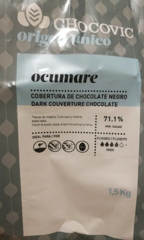 Cobertura de chocolate negro Ocumare