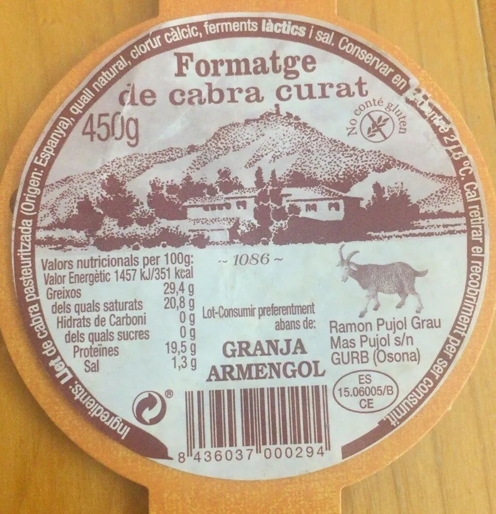 Formatge de cabra curat