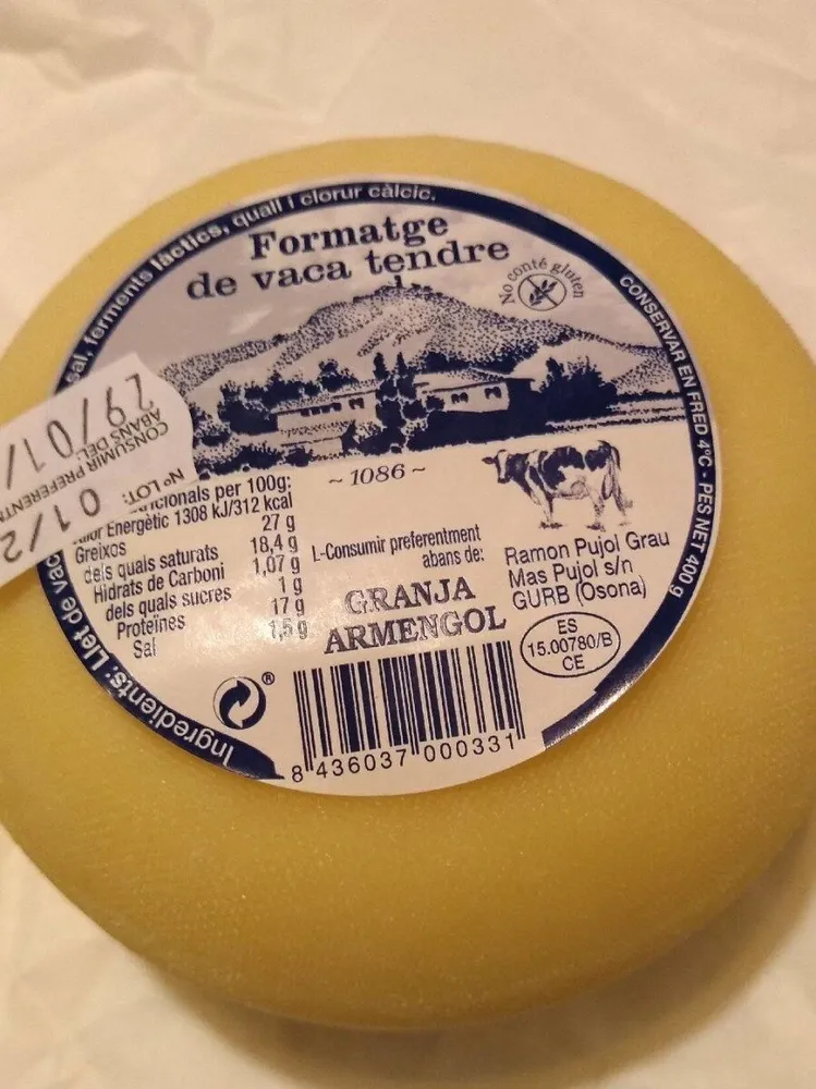 Formatge de vaca tendre