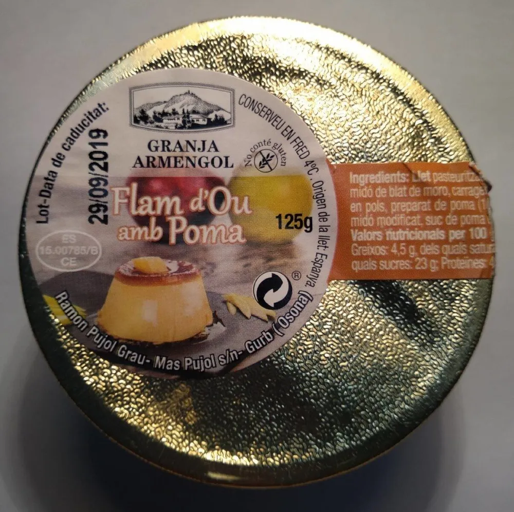 Flam d’ou amb poma