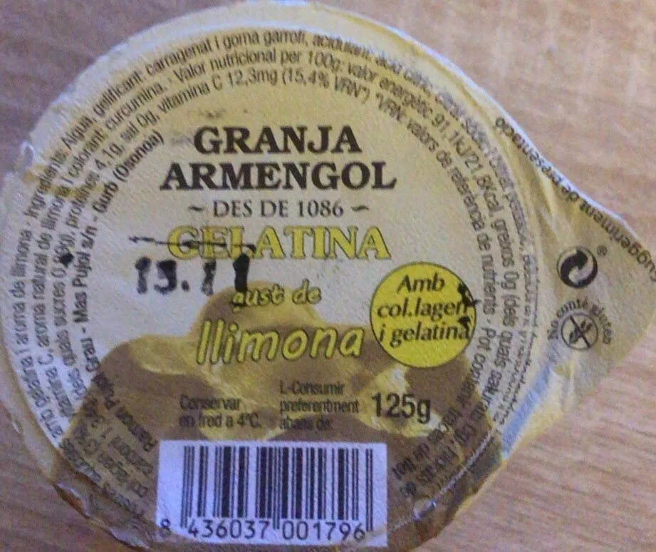 Gelatina limón
